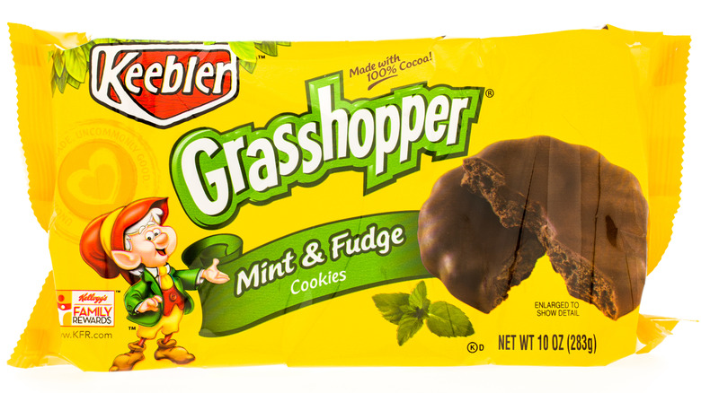 Packet of Keebler's Grasshopper cookies