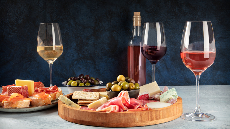 wine and cheeseboards