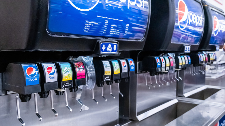 Soda fountain machines and ice dispensers