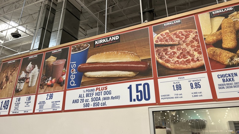 Costco food court sign