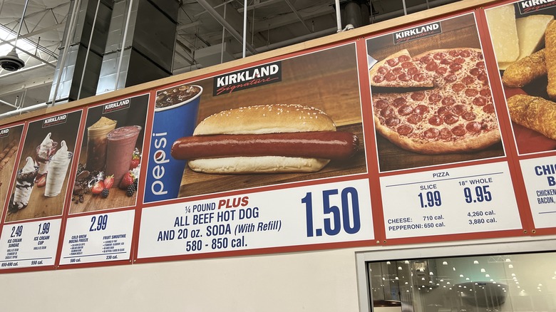 Costco food court menu