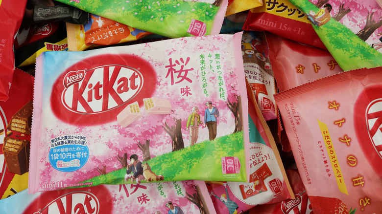 Bags containing Japanese Kit Kats