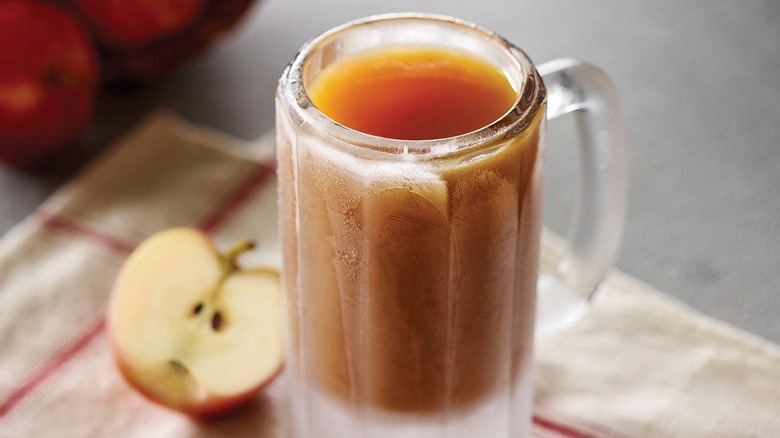 Frosted mug filled with cider