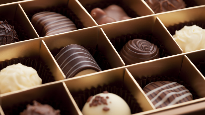 assortment of chocolates in a box