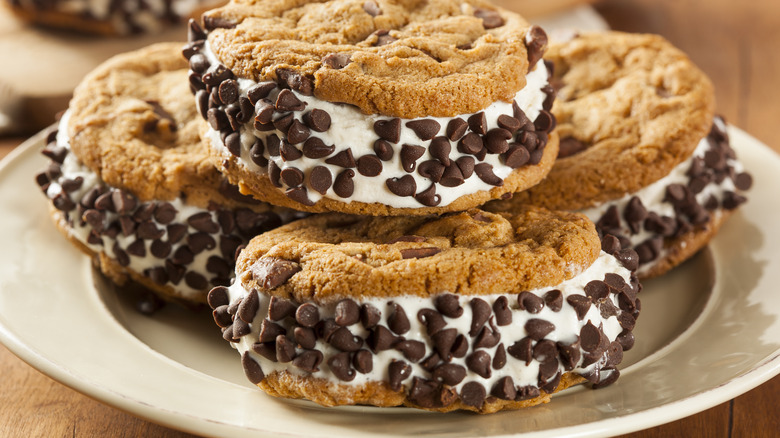 chocolate chip ice cream sandwiches