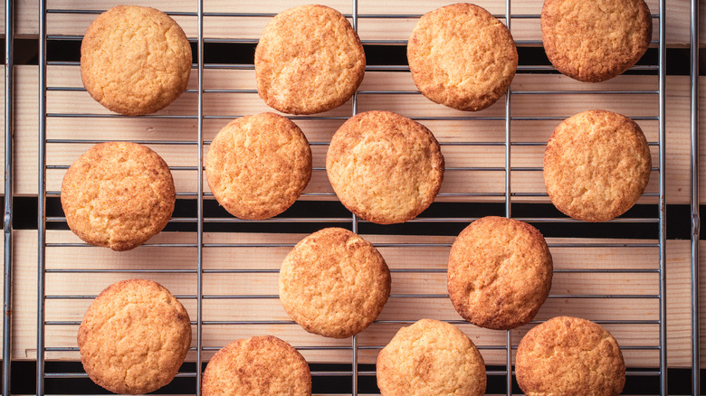 Snickerdoodles on a cooling rack