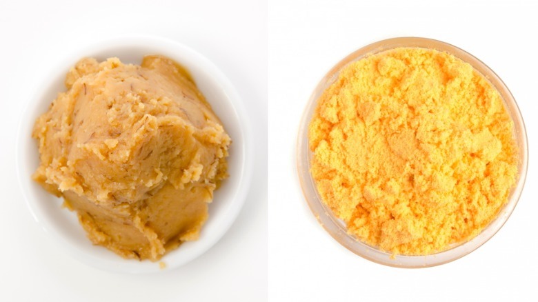 Miso paste and nutritional yeast