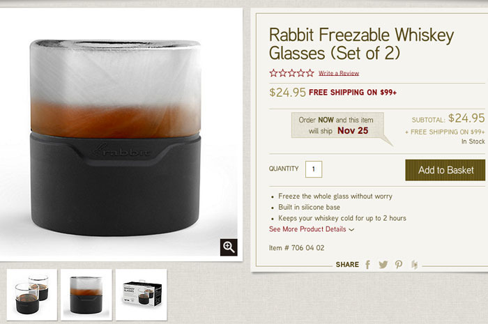 Rabbit Freezable Whiskey Glasses