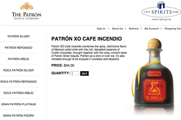 Patrón XO Cafe Incendio