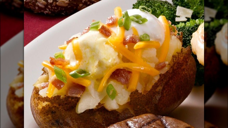 Black Angus loaded baked potato