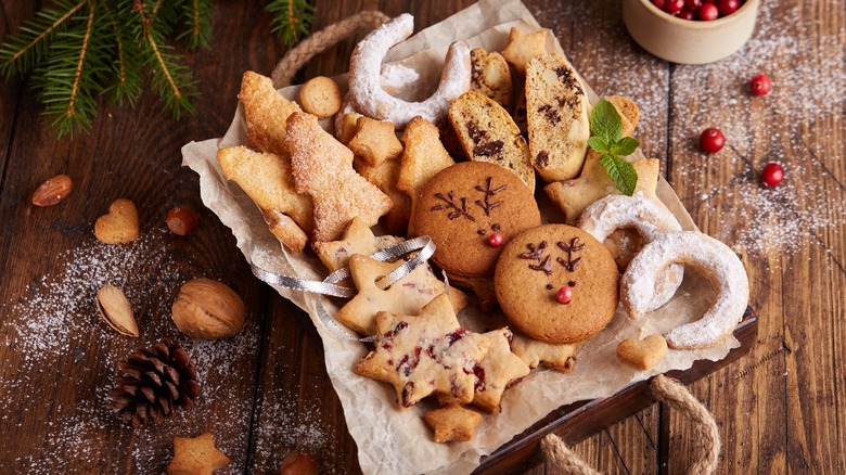 Assortment of Christmas cookies