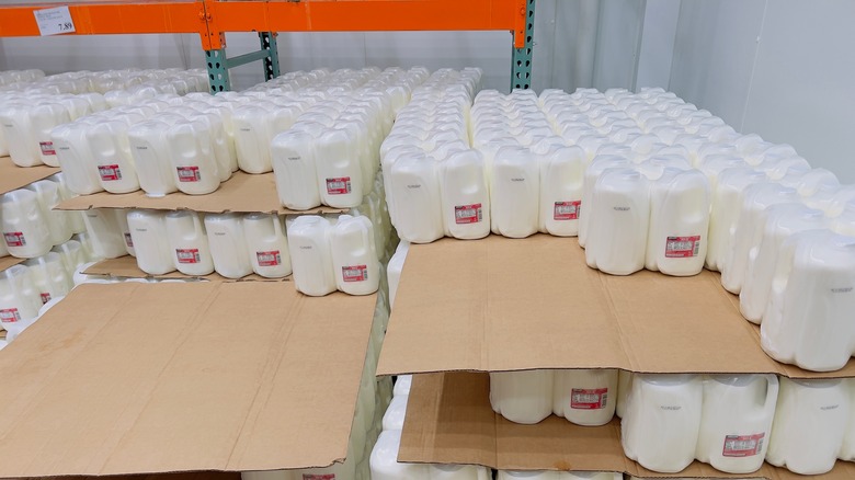 pallet of Kirkland Signature milk 