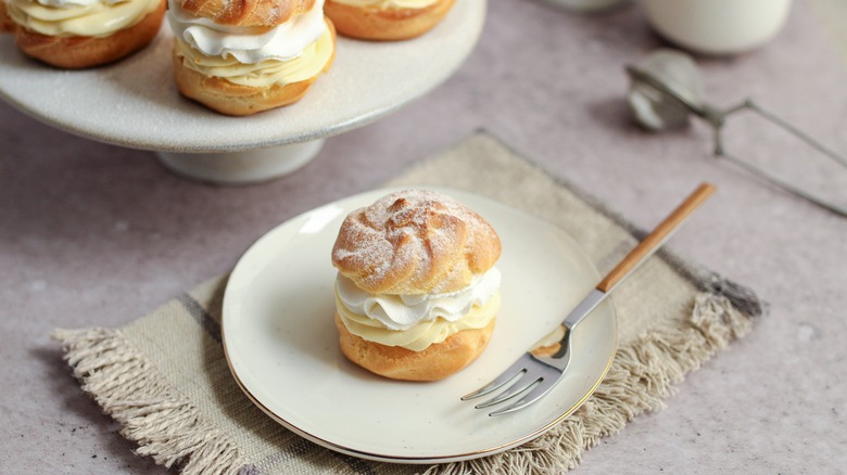 creampuff on a plate