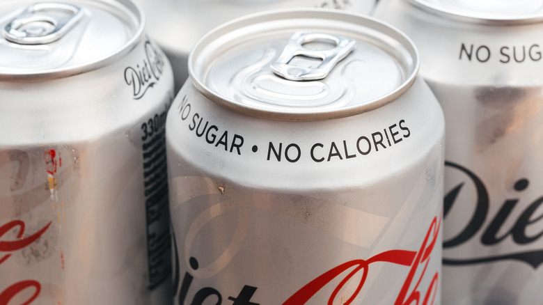 cans of diet coke