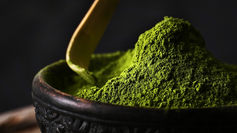 High-quality matcha in bowl