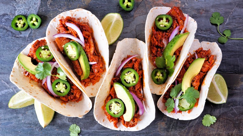 Tacos with plant-based meat