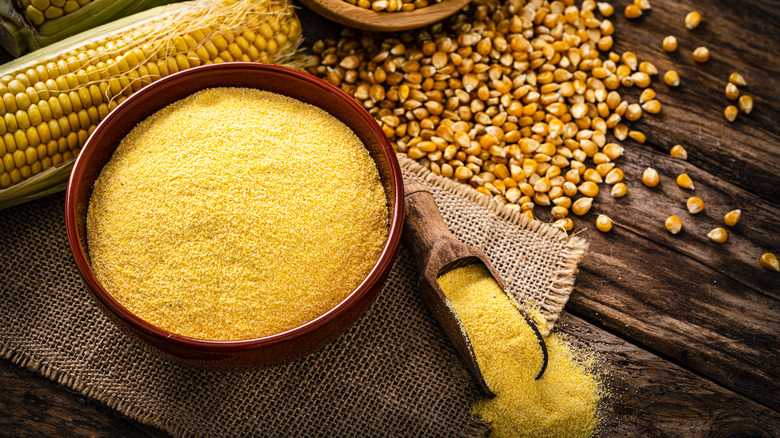 cornmeal bowl with corn