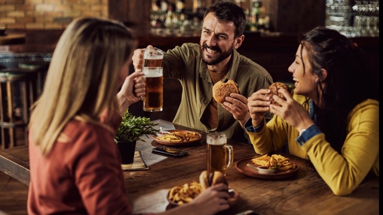 People dining at a bar and grill