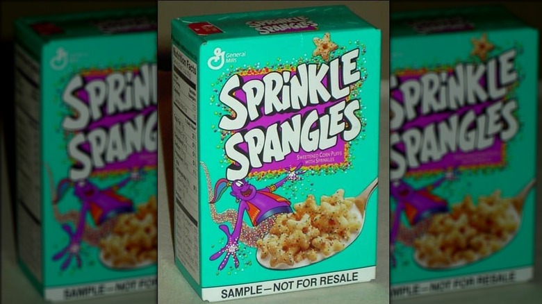 Sprinkle Spangles cereal box