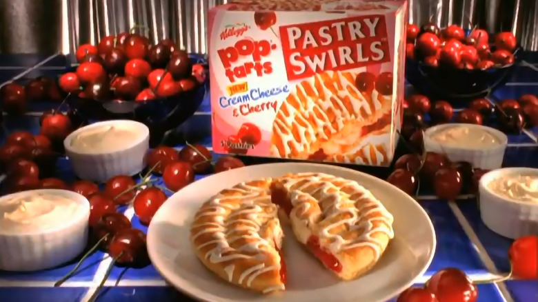 pop-tarts pastry swirls served on plate in front of box