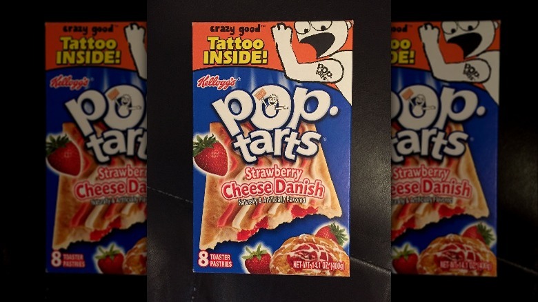 unopened box of strawberry cheese danish pop-tarts