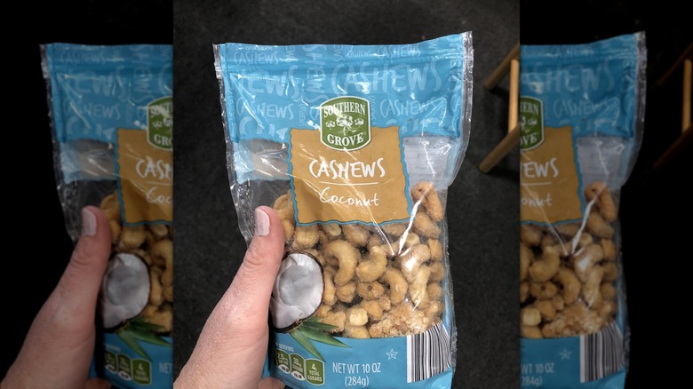 Pack of Aldi's coconut cashews