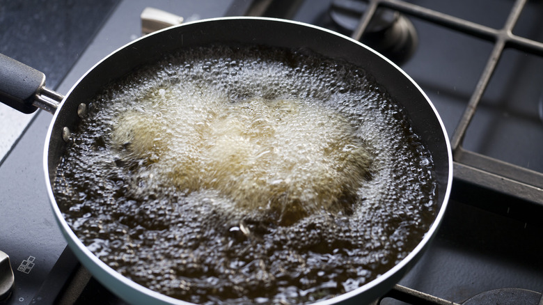 Bacon grease and oil in pan