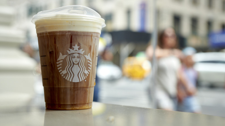 Starbucks coffee with cold foam