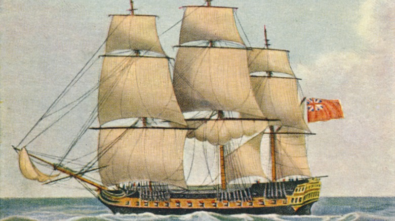 painting of British East India Company ship