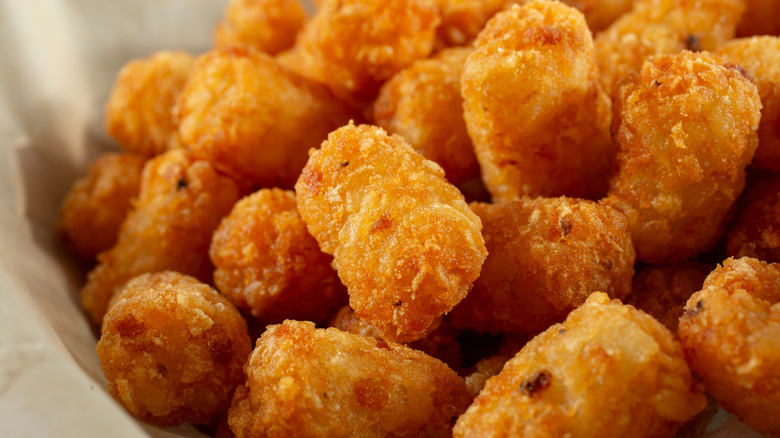 Close up of tater tots