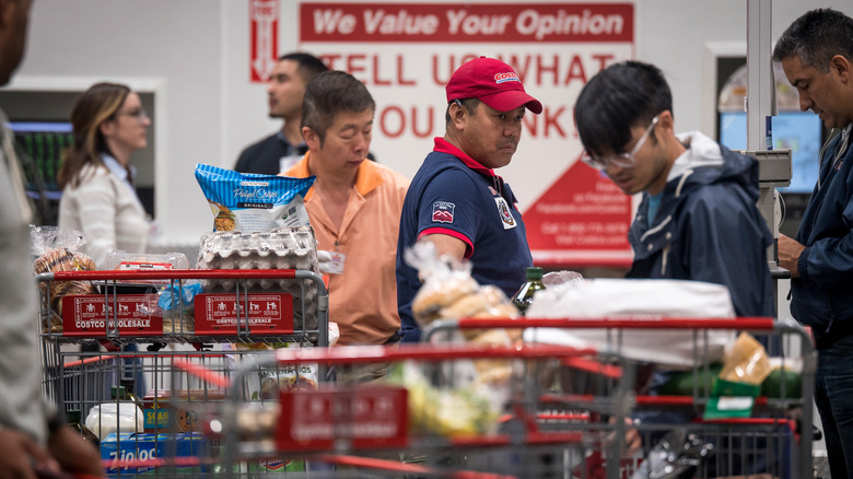 Checkout line at Costco