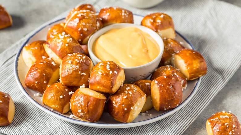 Pretzel nuggets with beer cheese