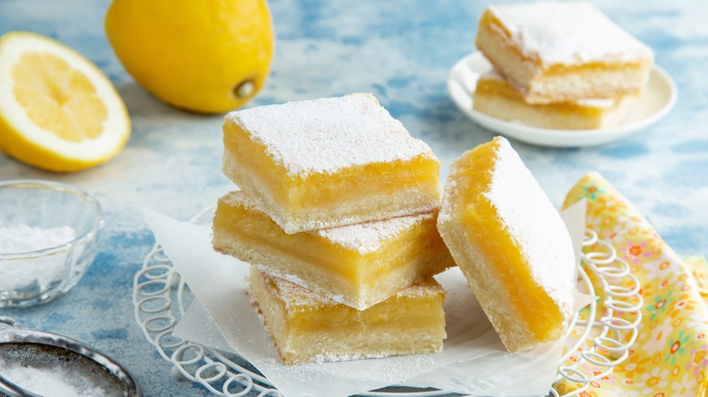 Pile of lemon bars