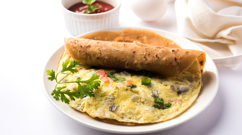 Omelet chapati