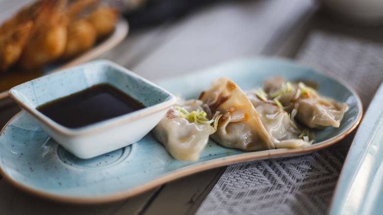 Soy sauce with dumplings