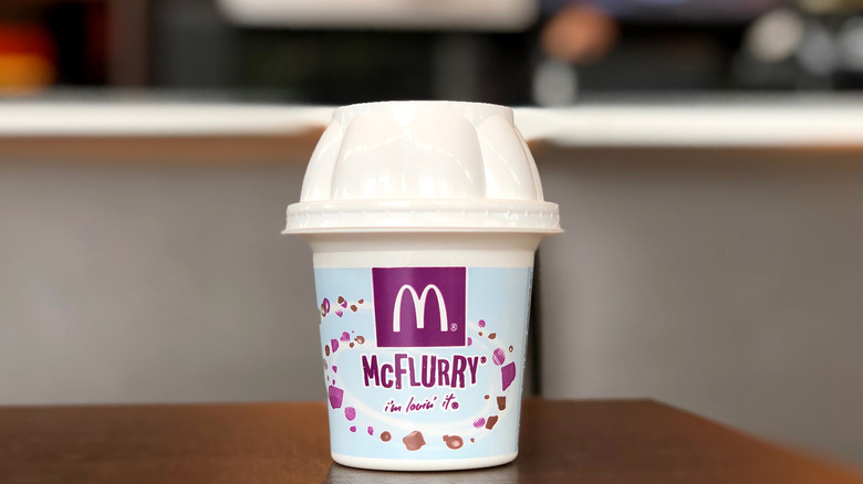 McFlurry sits on table