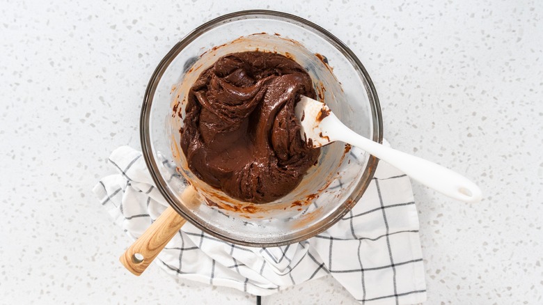 Bowl of melting chocolate