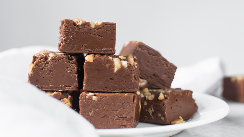 Chocolate fudge with nuts