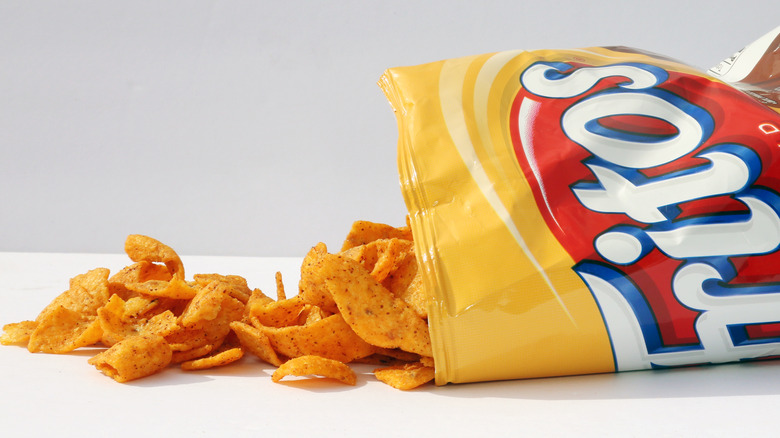 Open bag of fritos