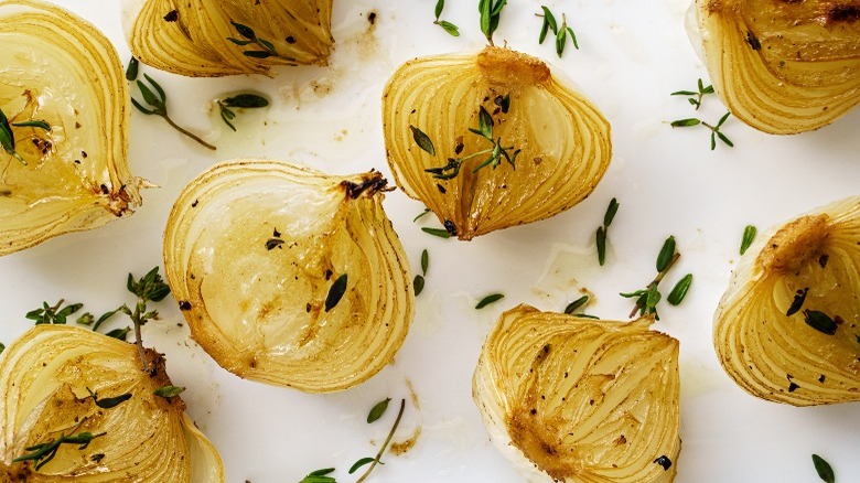 grilled onions on white countertop