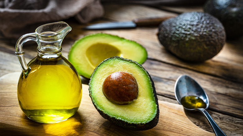 Avocado with avocado oil