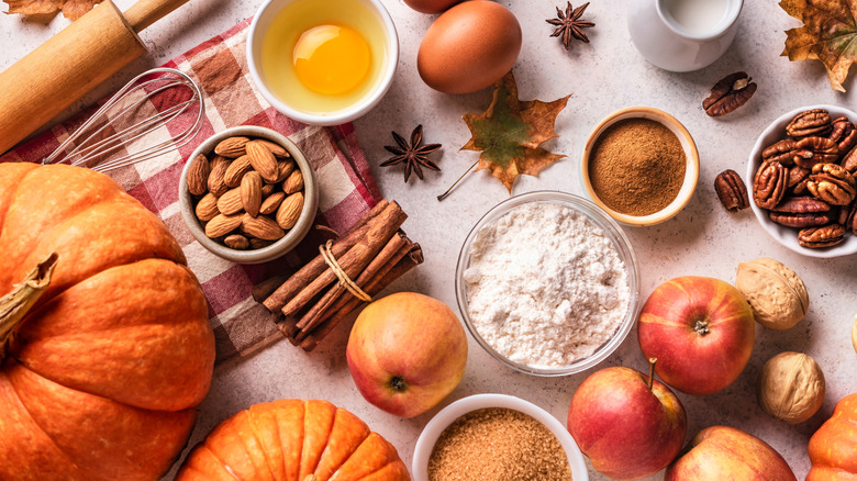 Fall baking ingredients