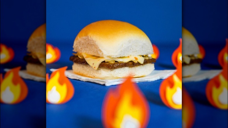 ghost pepper slider and cartoon flames 