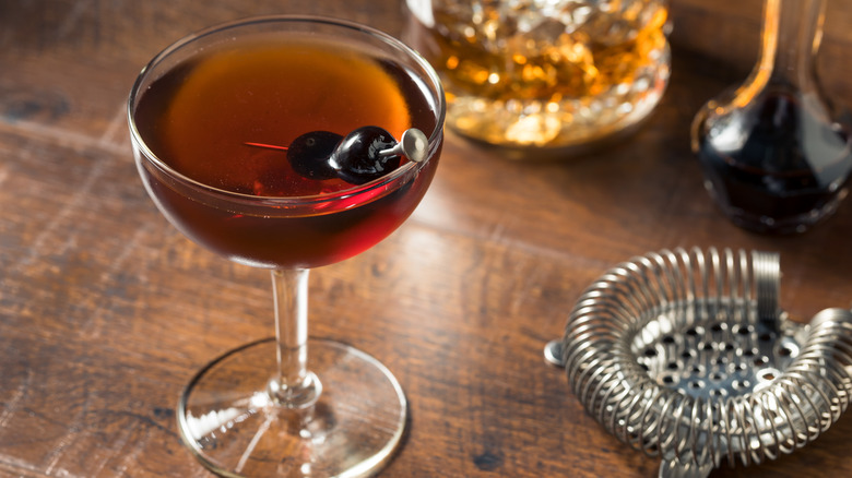 Manhattan with Italian Maraschino cherries