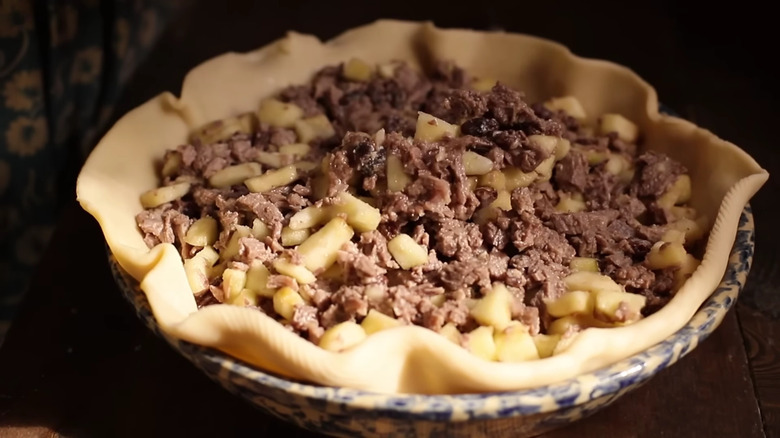 Pie with traditional mincemeat filling