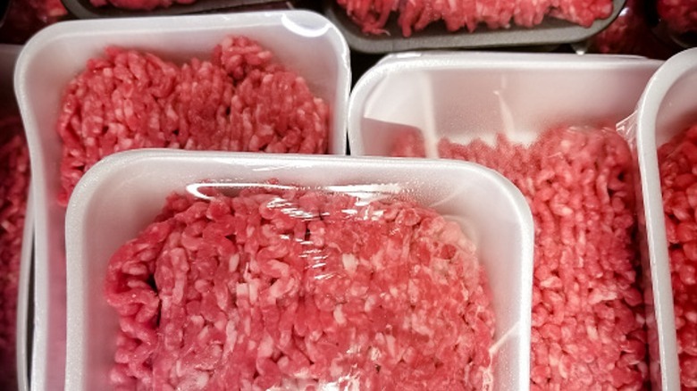 Packaged ground beef