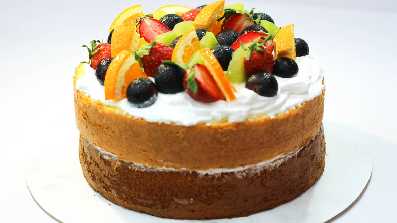 Tres leches with fruit