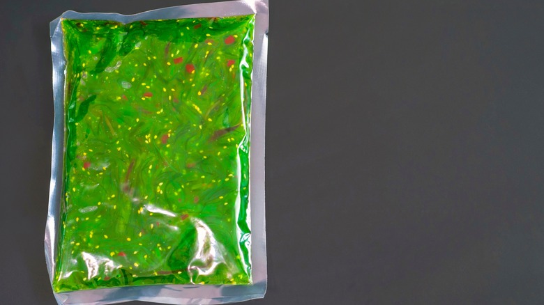 Vacuum pack of seaweed salad