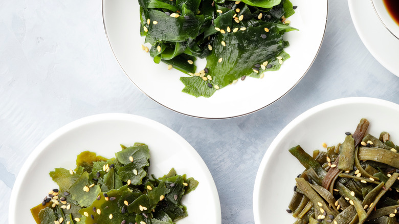 Assorted seaweed salad