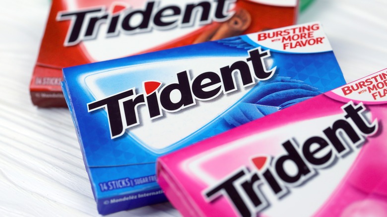 Packs of Trident gum